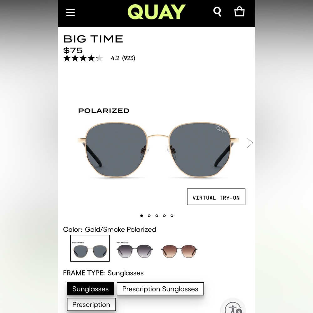 QUAY “Big Time” Polarized Sunglasses